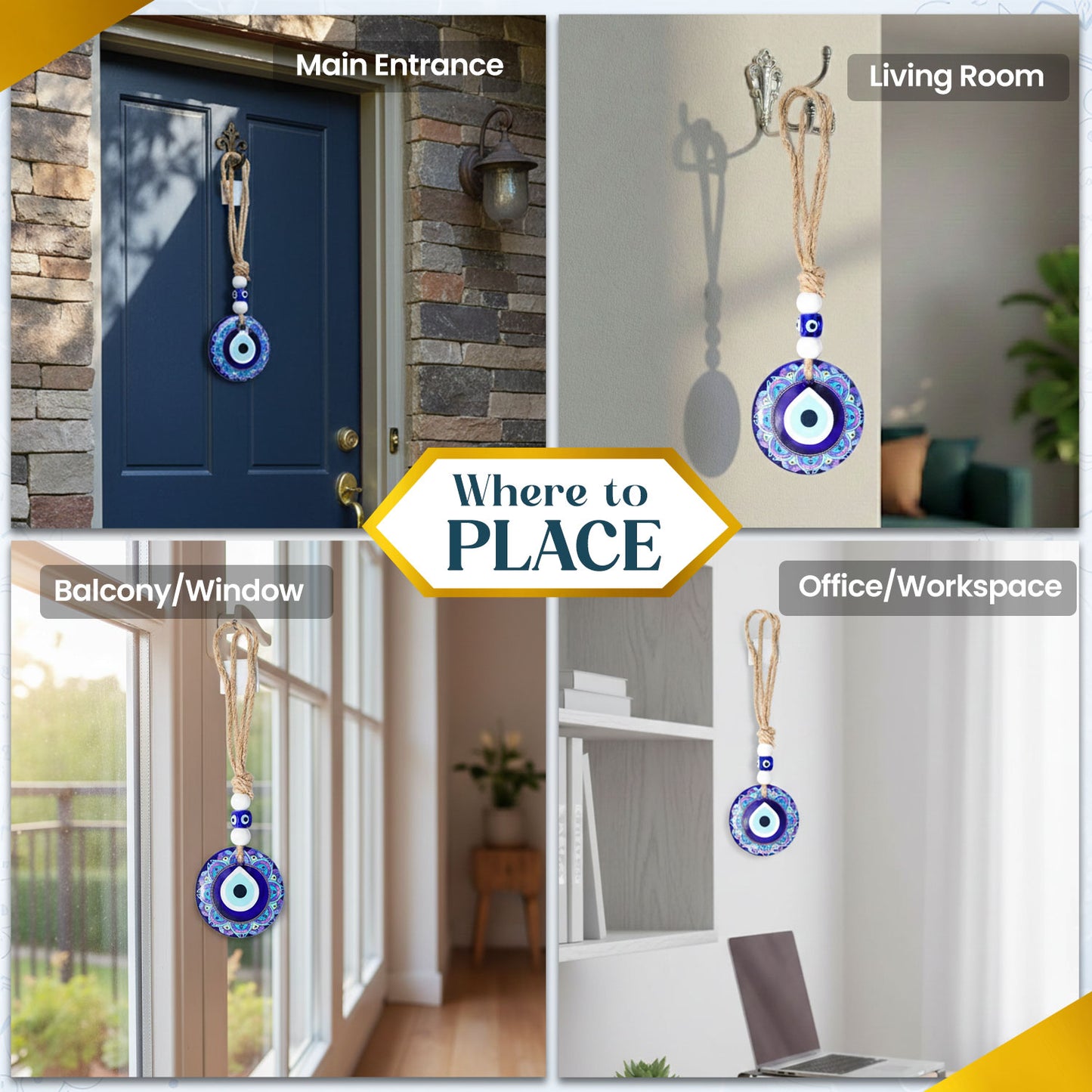 Big Living Evil Eye Hanging