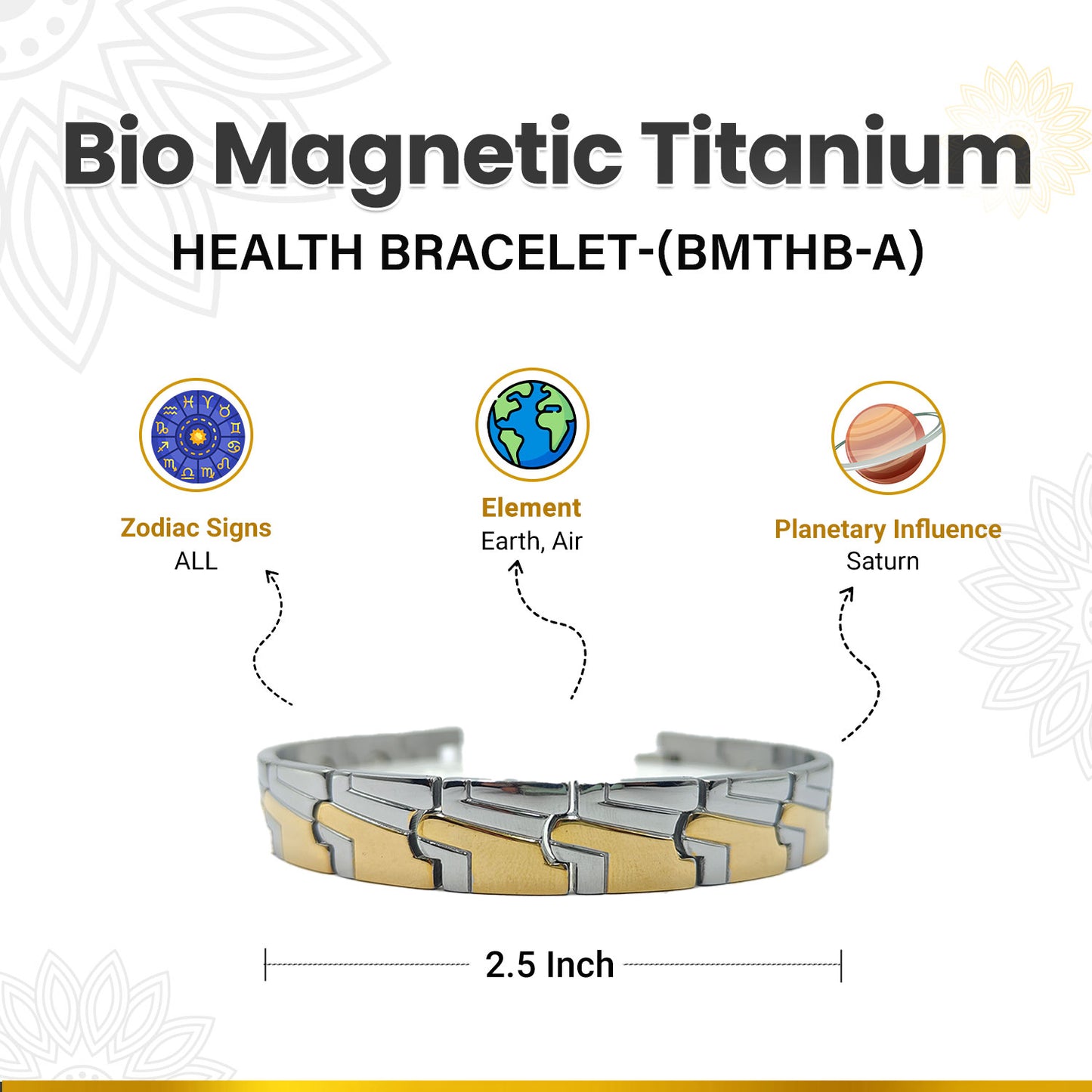 Bio Magnetic Titanium Health Bracelet- (BMTHB-A)
