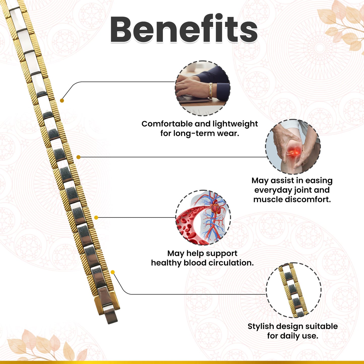 Bio Magnetic Titanium Health Bracelet-(BMTHB-B)