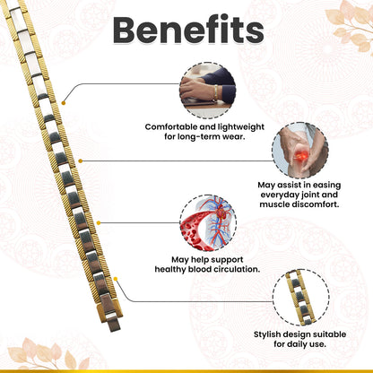 Bio Magnetic Titanium Health Bracelet-(BMTHB-B)
