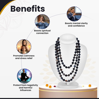 Black Hakik Mala (108 Beads)