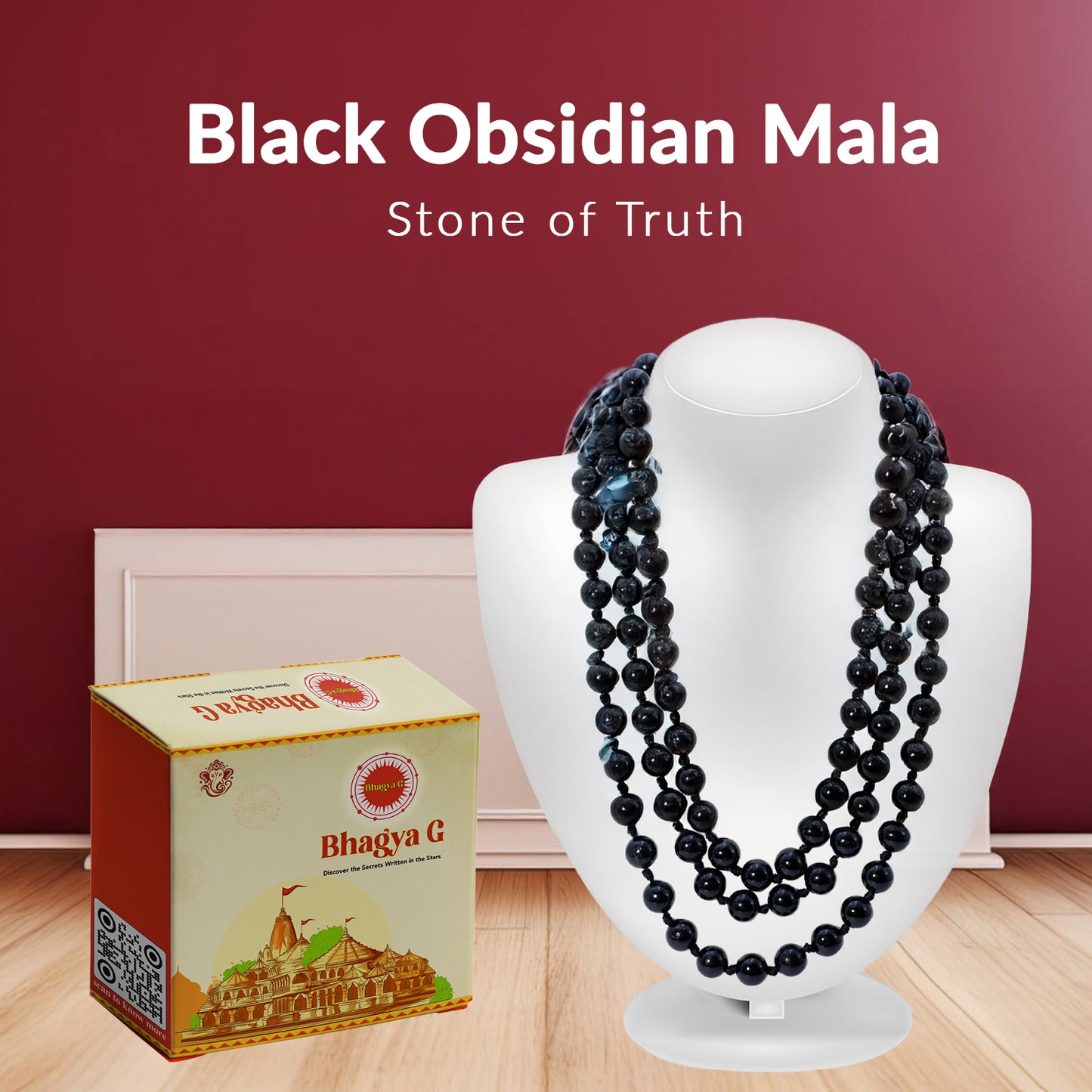 Black Obsidian Mala