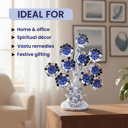 Blue Ganpati Evil Eye Tree