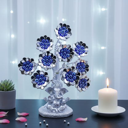 Blue Ganpati Evil Eye Tree