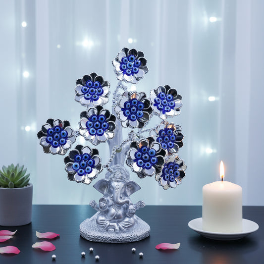 Blue Ganpati Evil Eye Tree