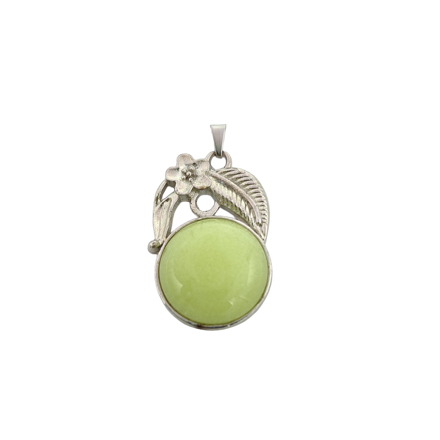 Bowenite Crystal Round Pendant