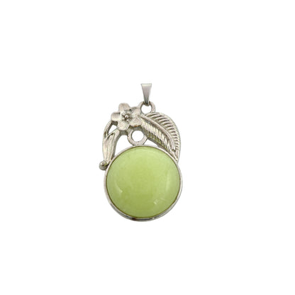 Bowenite Crystal Round Pendant