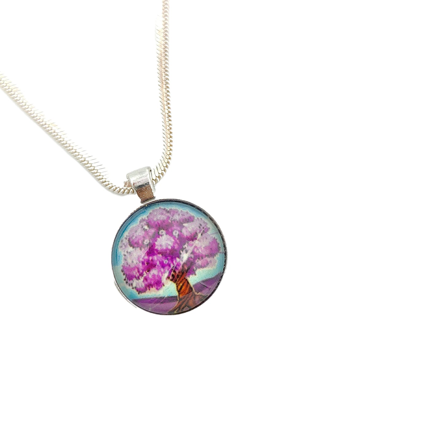 Cherry Blossom Tree Crystal Pendant