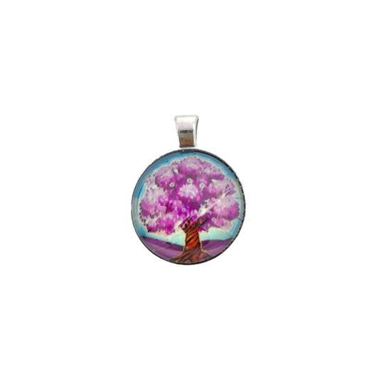 Cherry Blossom Tree Crystal Pendant