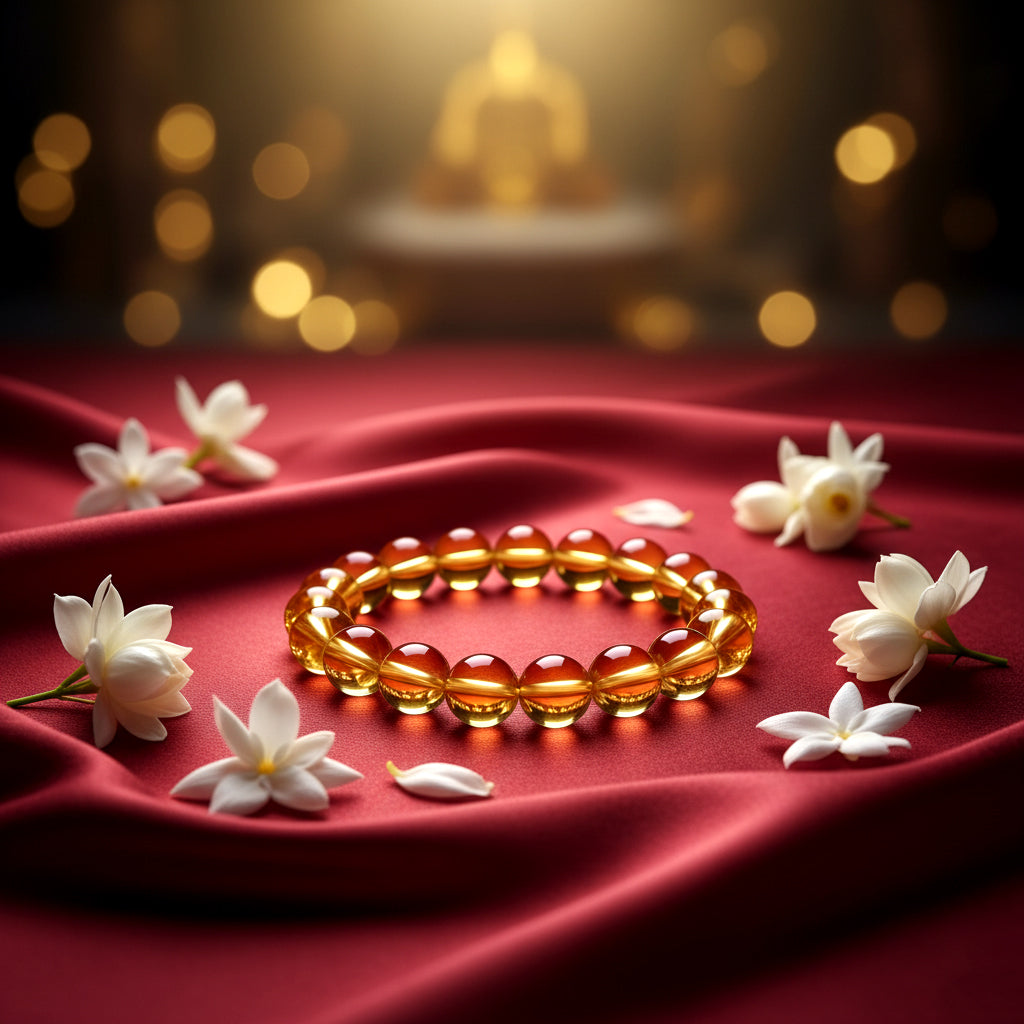 Citrine Bracelet For Prosperity & Success-(8mm)