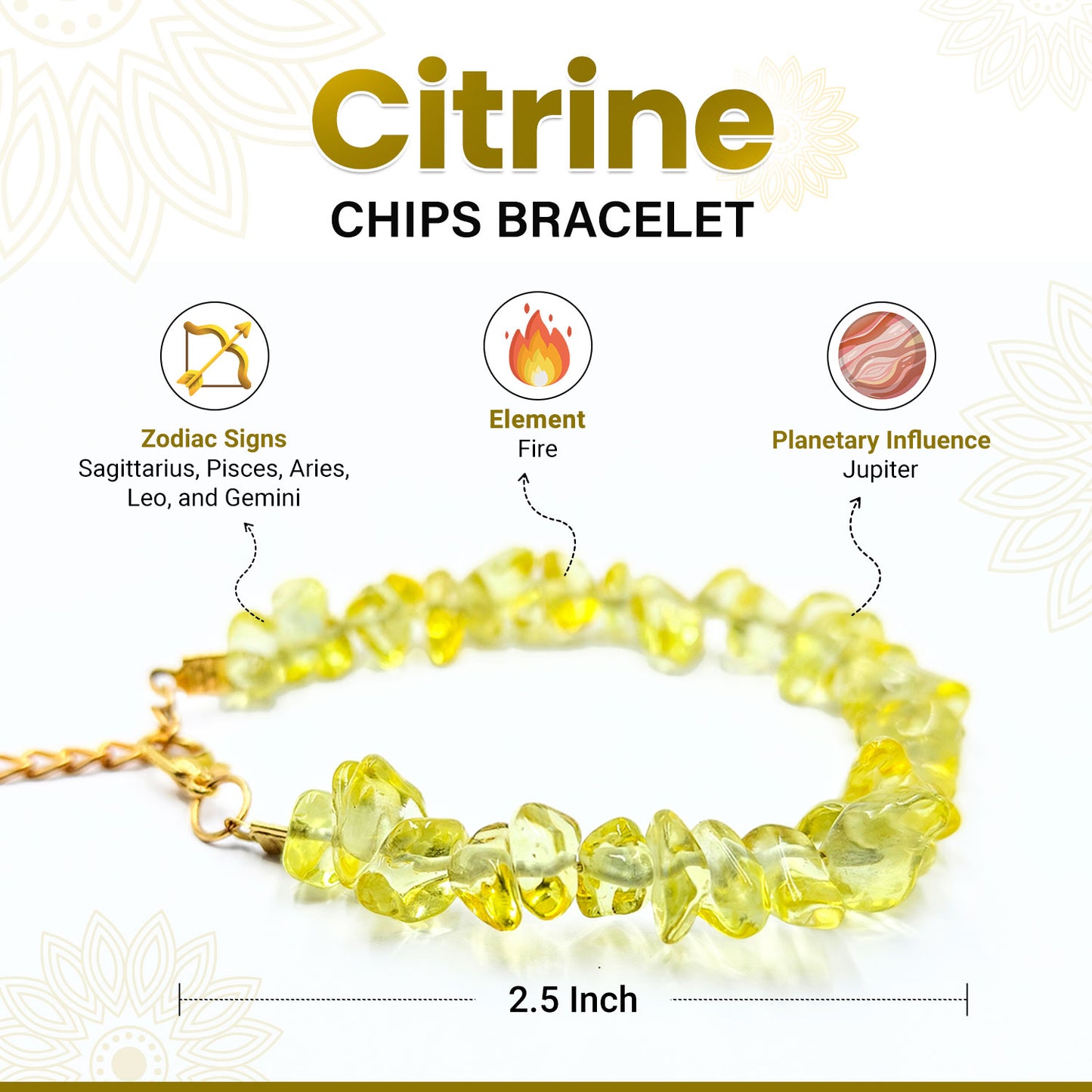 Citrine Chips Bracelet