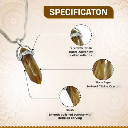 Citrine Crystal Candle Pendant