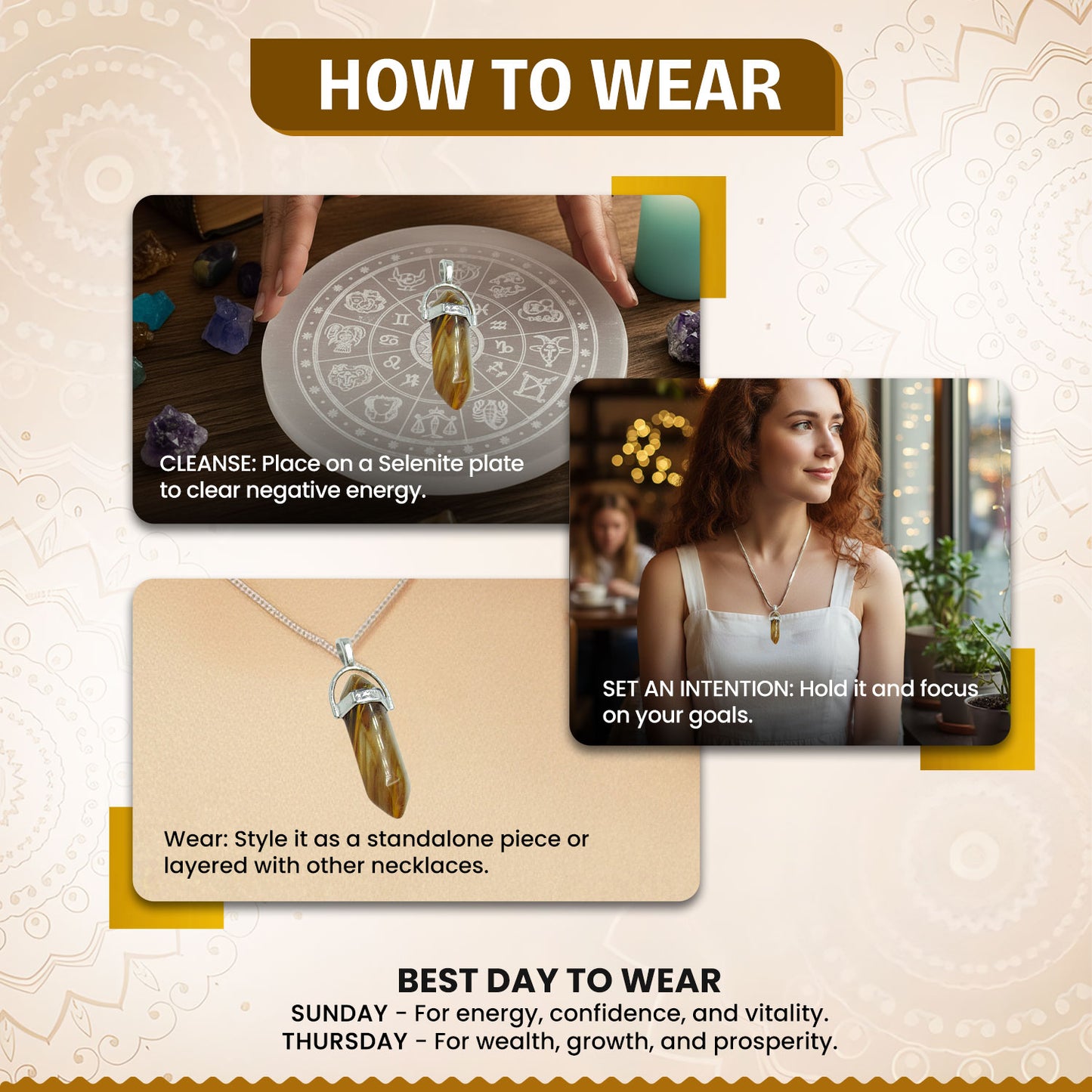 Citrine Crystal Candle Pendant