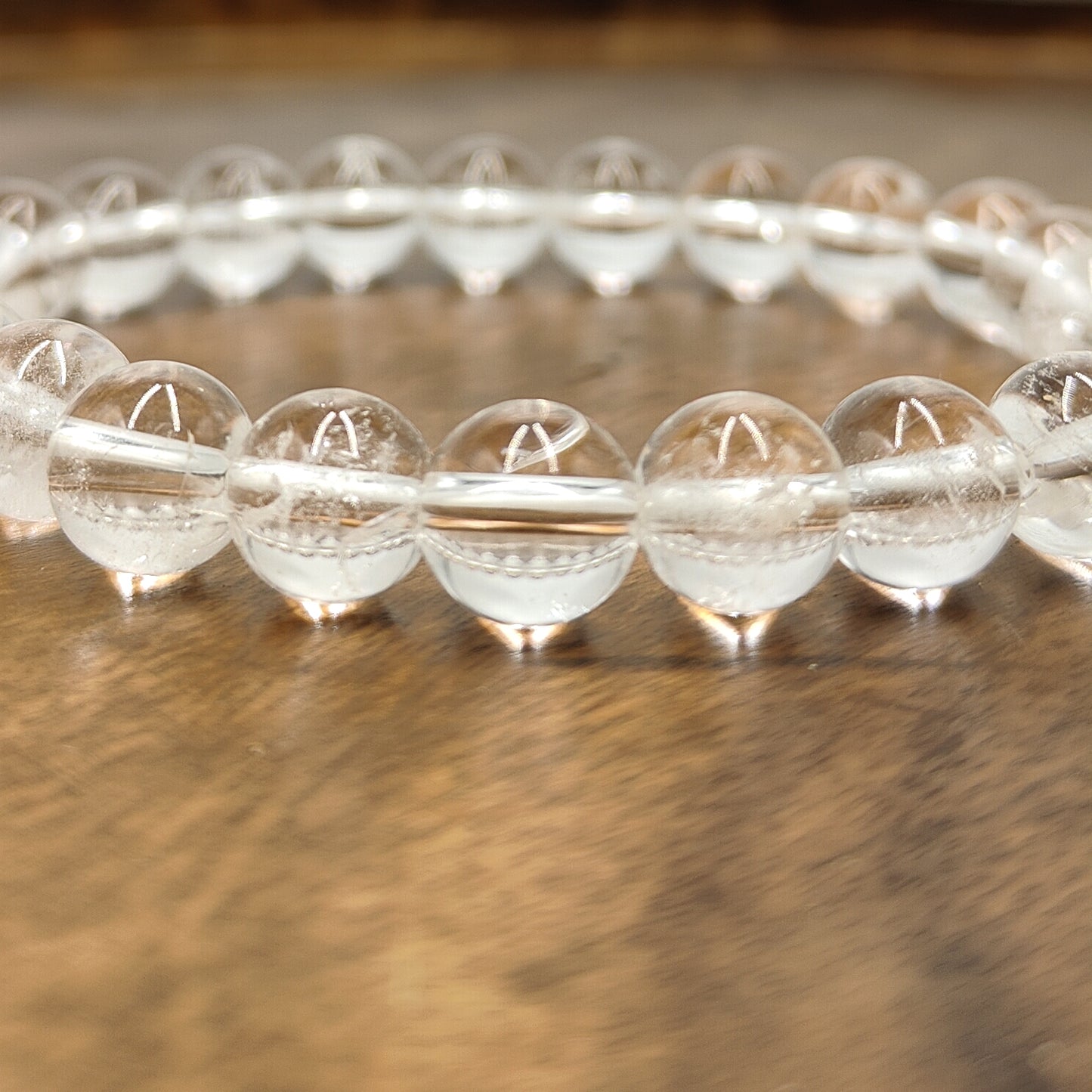 Clear Quartz AAA Quality Diamond Cut Bracelet To Dispelling Negative Energy-(8mm)