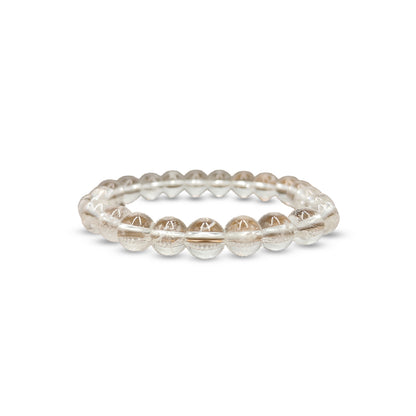 Clear Quartz AAA Quality Diamond Cut Bracelet To Dispelling Negative Energy-(8mm)