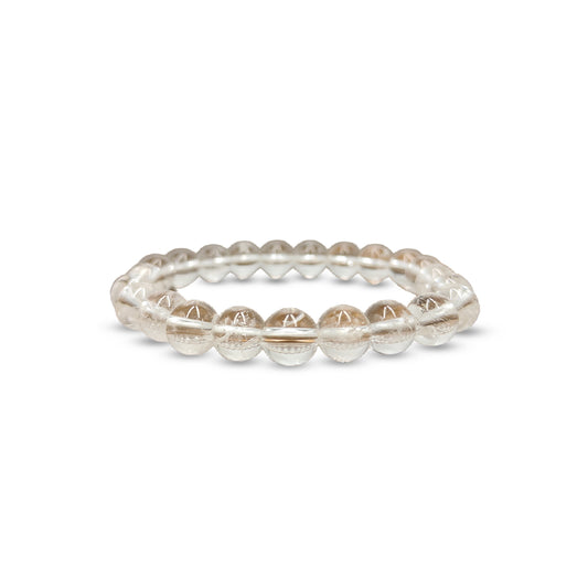 Clear Quartz AAA Quality Diamond Cut Bracelet To Dispelling Negative Energy-(8mm)
