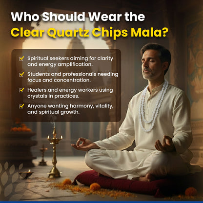 Clear Quartz Chips Mala