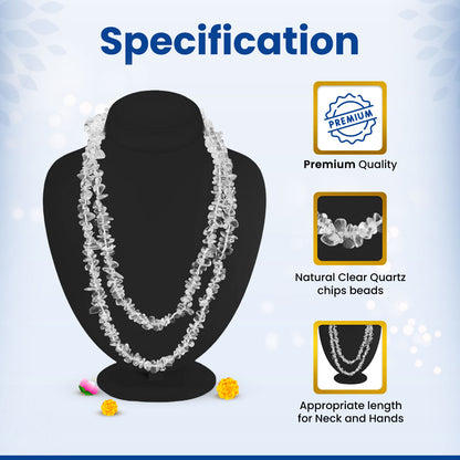 Clear Quartz Chips Mala