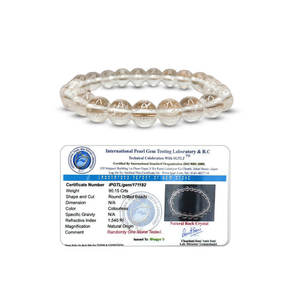 Clear Quartz AAA Quality Diamond Cut Bracelet To Dispelling Negative Energy-(8mm)