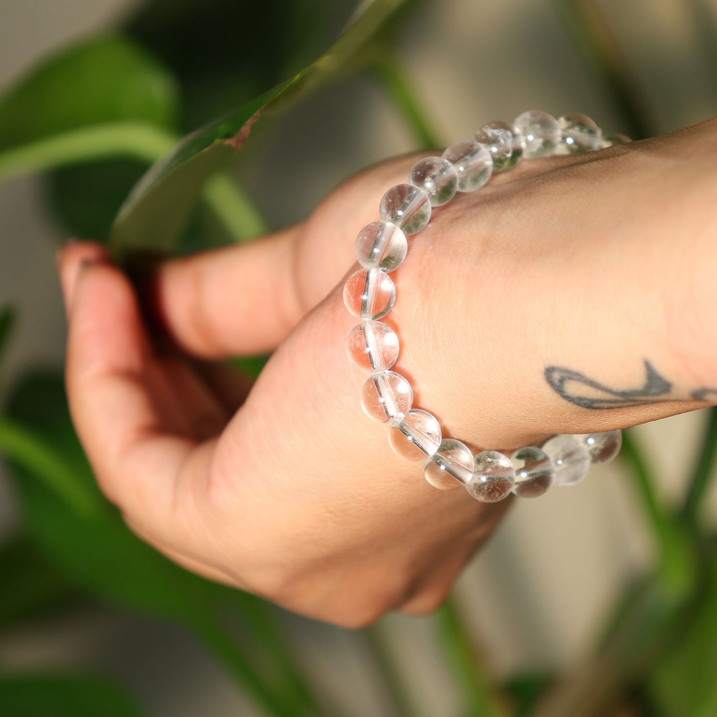 Clear Quartz AAA Quality Diamond Cut Bracelet To Dispelling Negative Energy-(8mm)