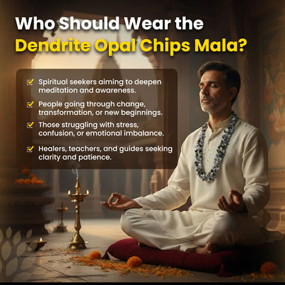 Dendrite Opal Chips Mala