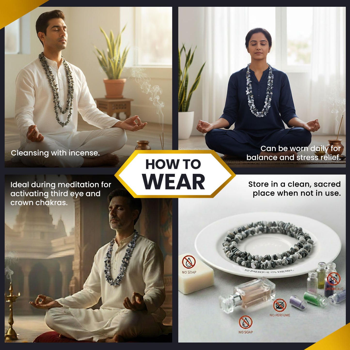 Dendrite Opal Chips Mala