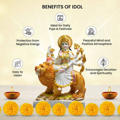 Divine Durga Mata Idol -Marble Dust