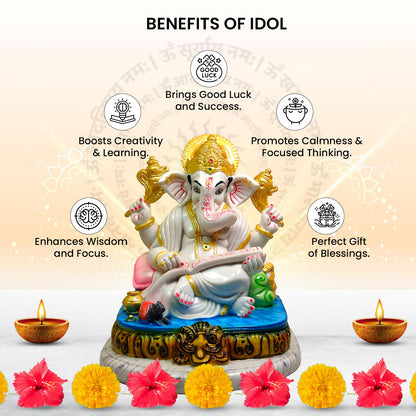 Divine Munshi Ganesh Idol (Big Size)
