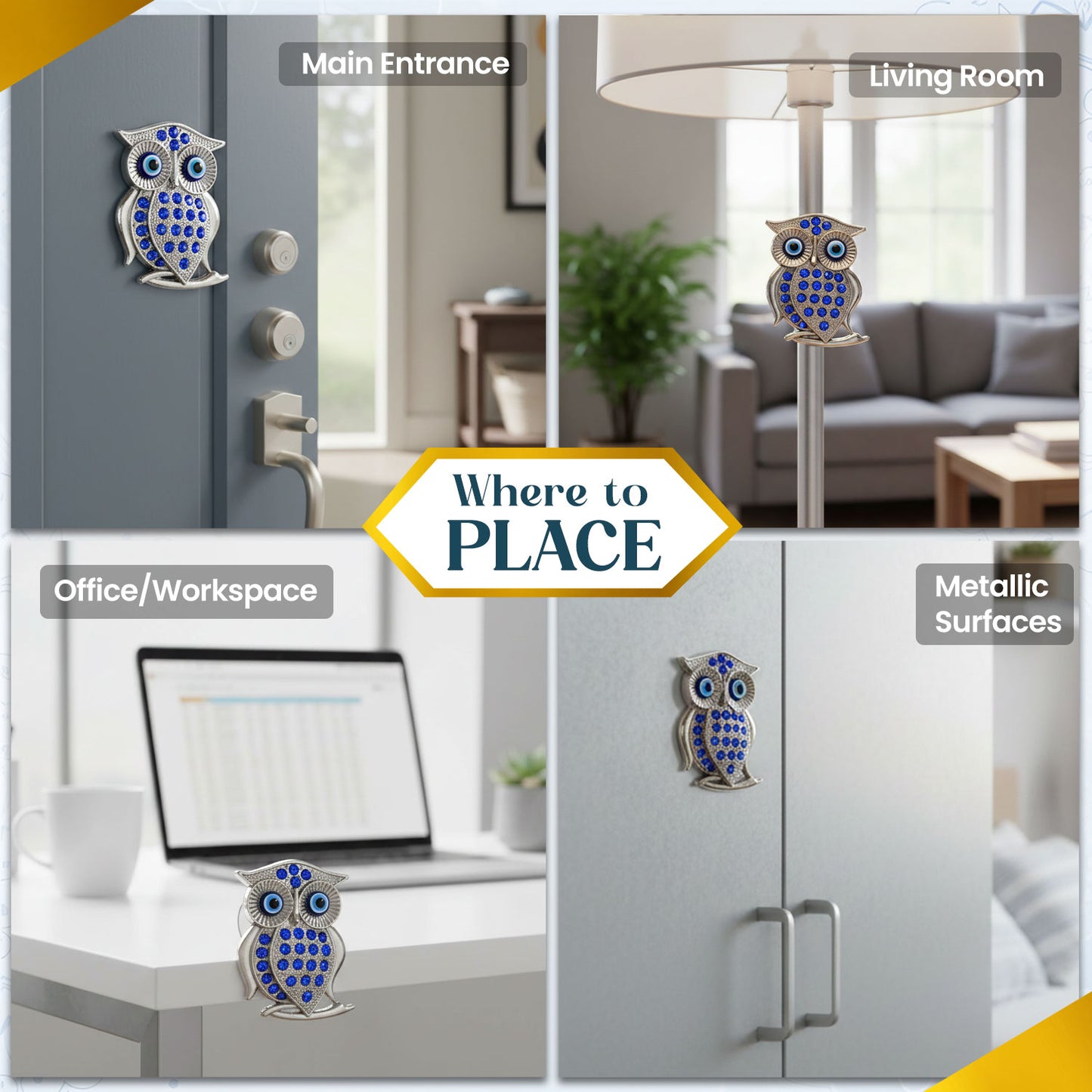 Evil Eye Owl with Magnet