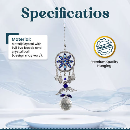 Evil Eye Wild Chime with Crystal Ball Hanging
