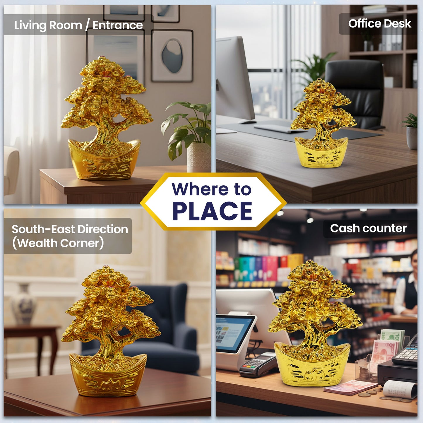 Feng-Shui Golden Coin Money Tree