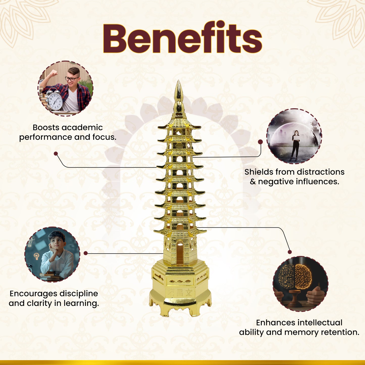 Feng Shui Education Tower Metal