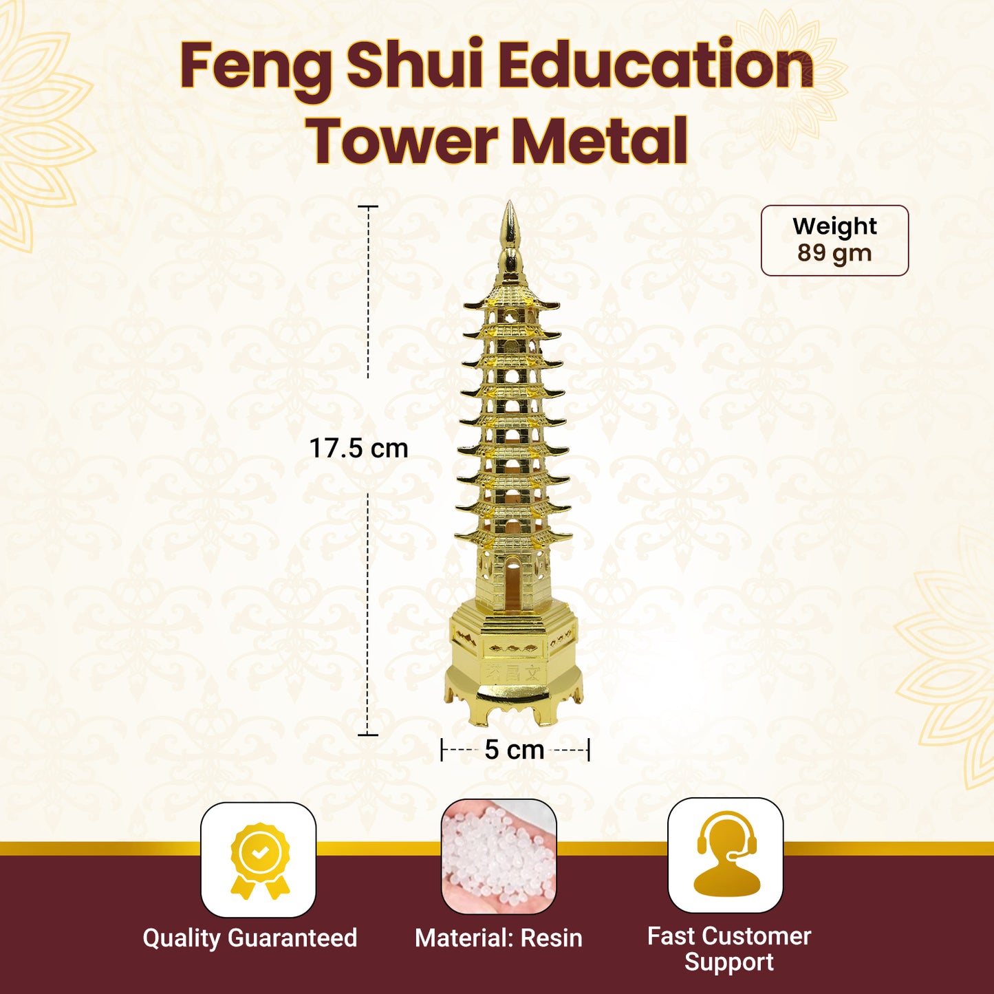 Feng Shui Education Tower Metal