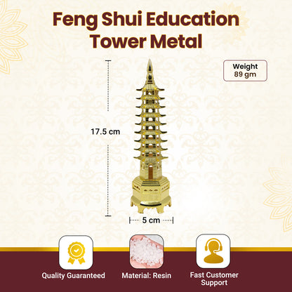 Feng Shui Education Tower Metal