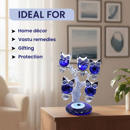 Five Owl Evil Eye Tree