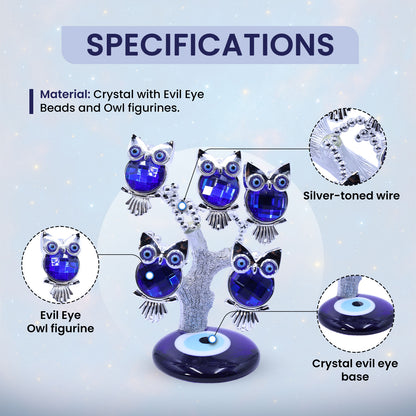 Five Owl Evil Eye Tree