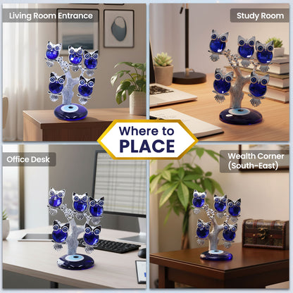 Five Owl Evil Eye Tree