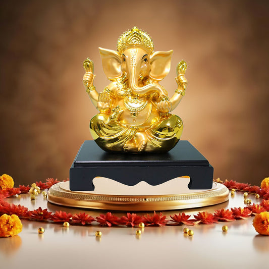 Golden Ganesh Medium Size