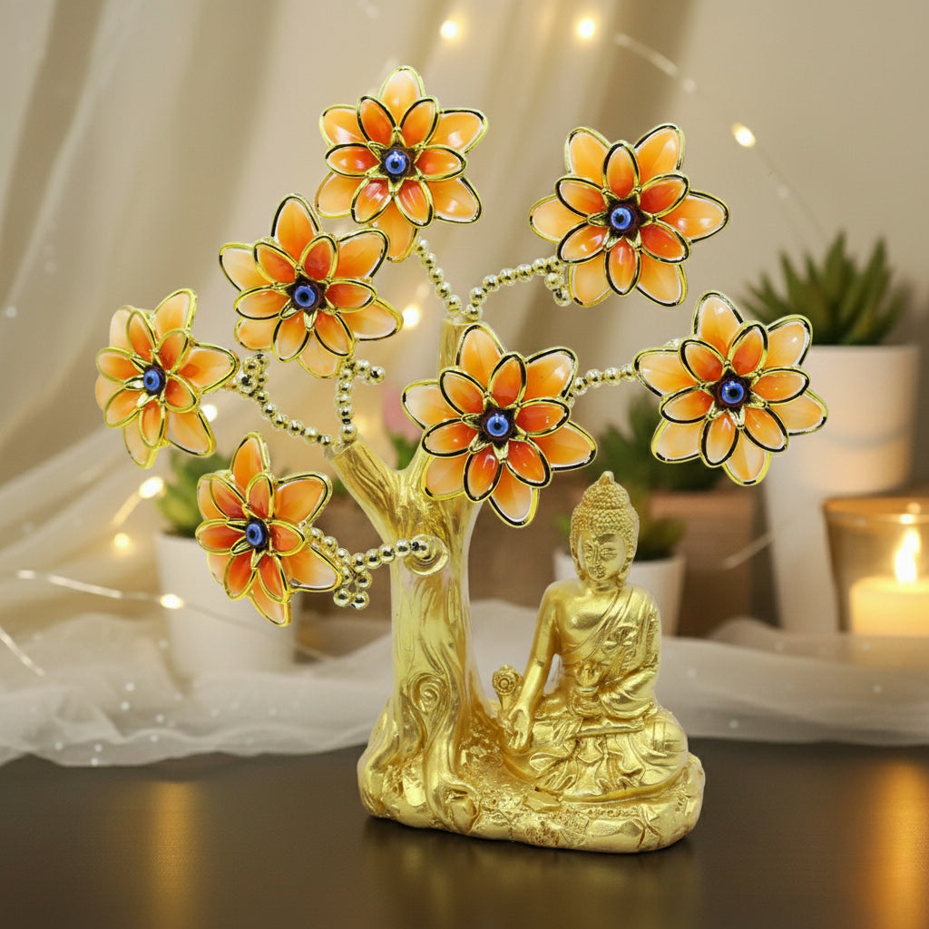 Golden Lord Budda Evil Eye Tree