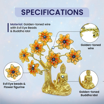 Golden Lord Budda Evil Eye Tree