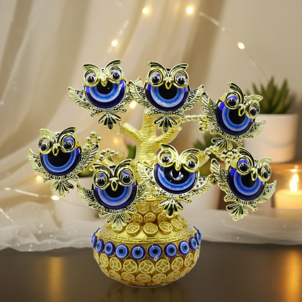 Golden Pot Evil Eye Tree