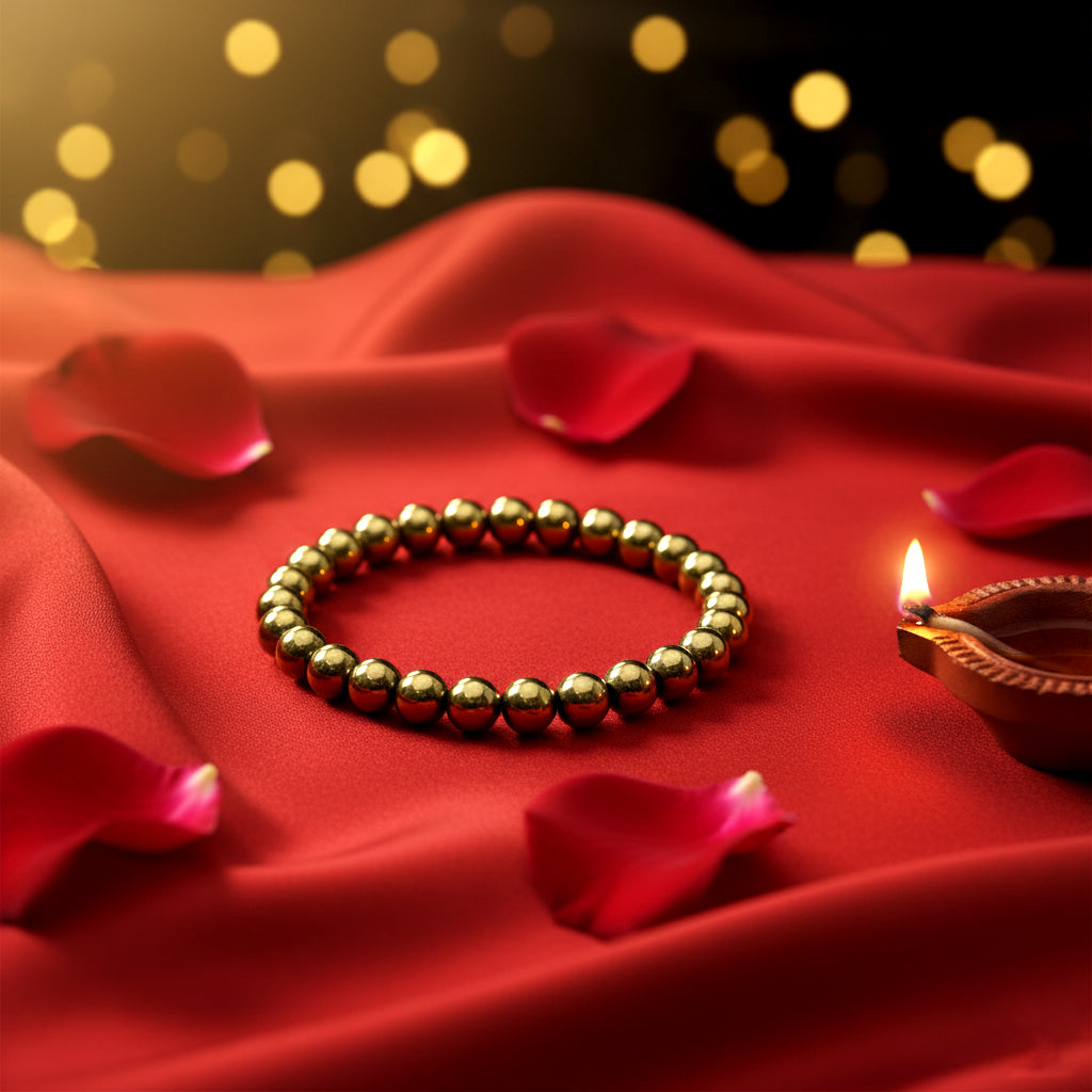 Golden Pyrite Wealth Bracelet - (8mm)