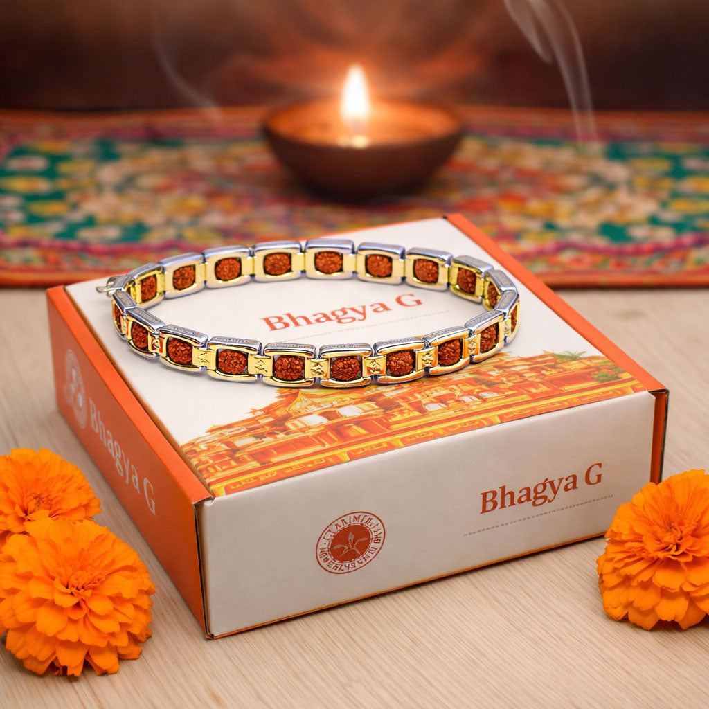 Golden Silver Rudraksha Bracelet