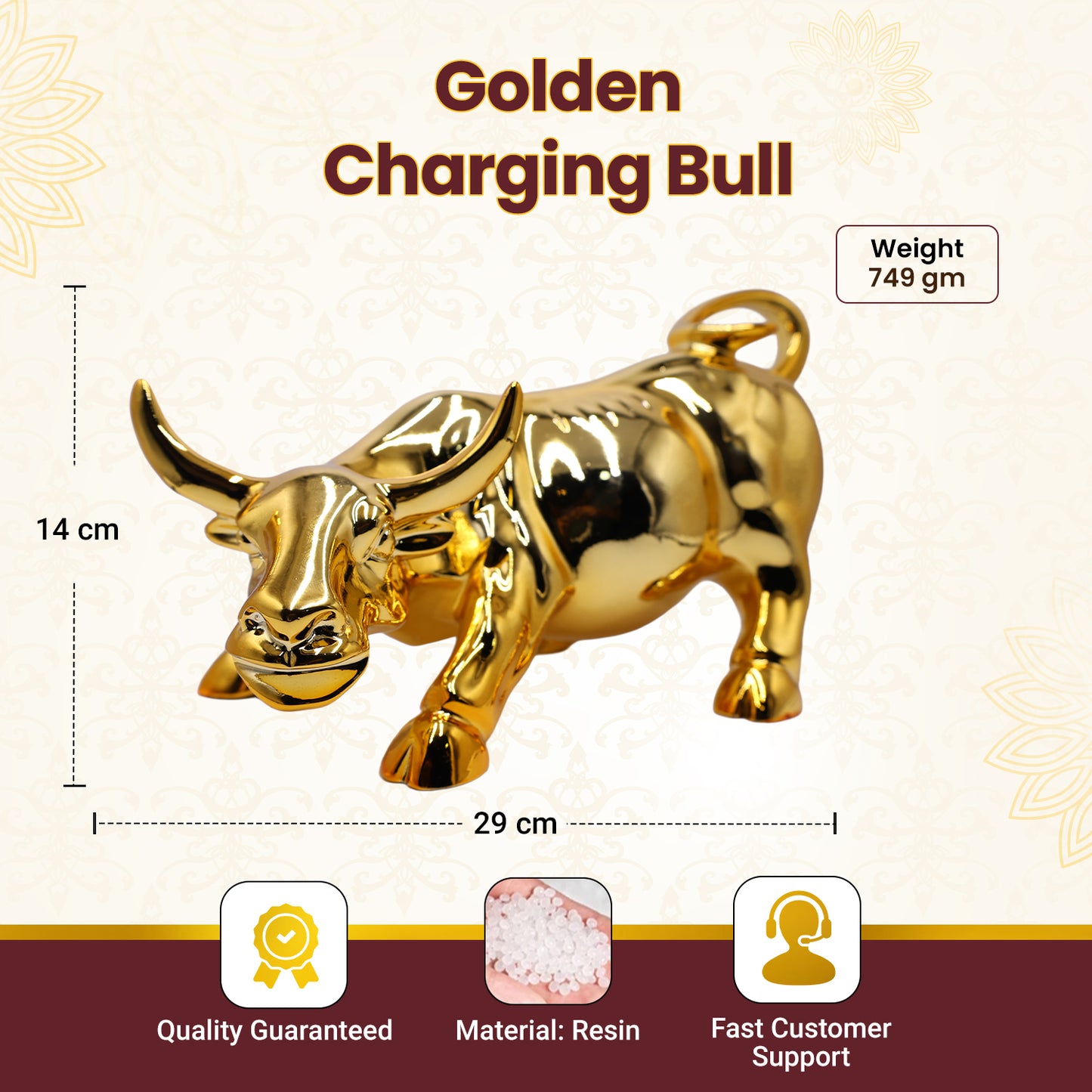 Golden Charging Bull