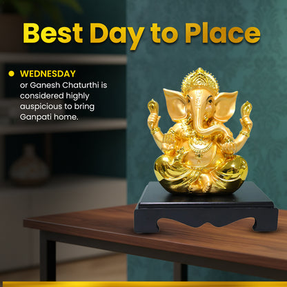 Golden Ganesh Medium Size