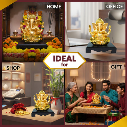 Golden Ganesh Medium Size
