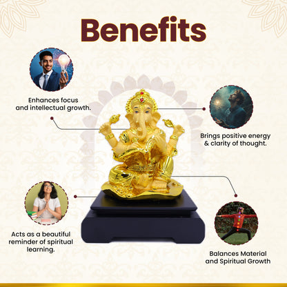 Golden Ganesh with Book