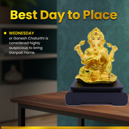 Golden Ganesh with Book