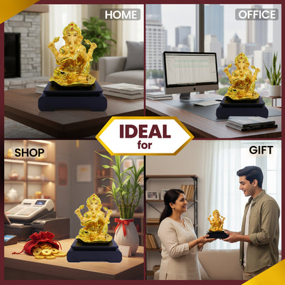 Golden Ganesh with Book