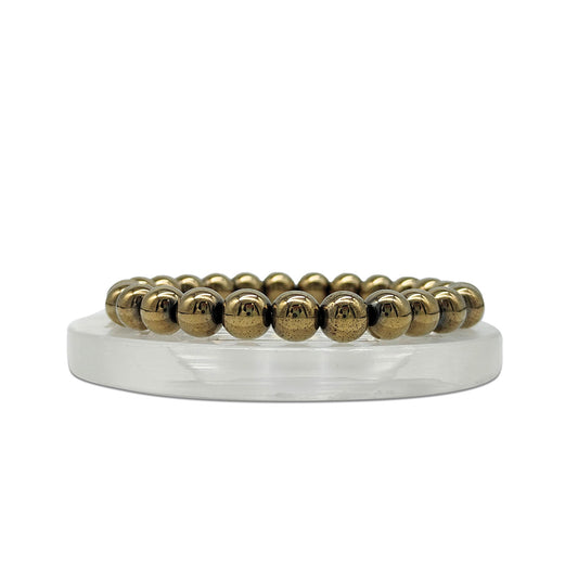 Golden Pyrite Wealth Bracelet - (8mm)